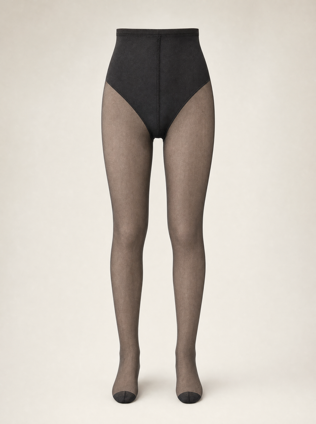Sheer-Finish Fleece Tights